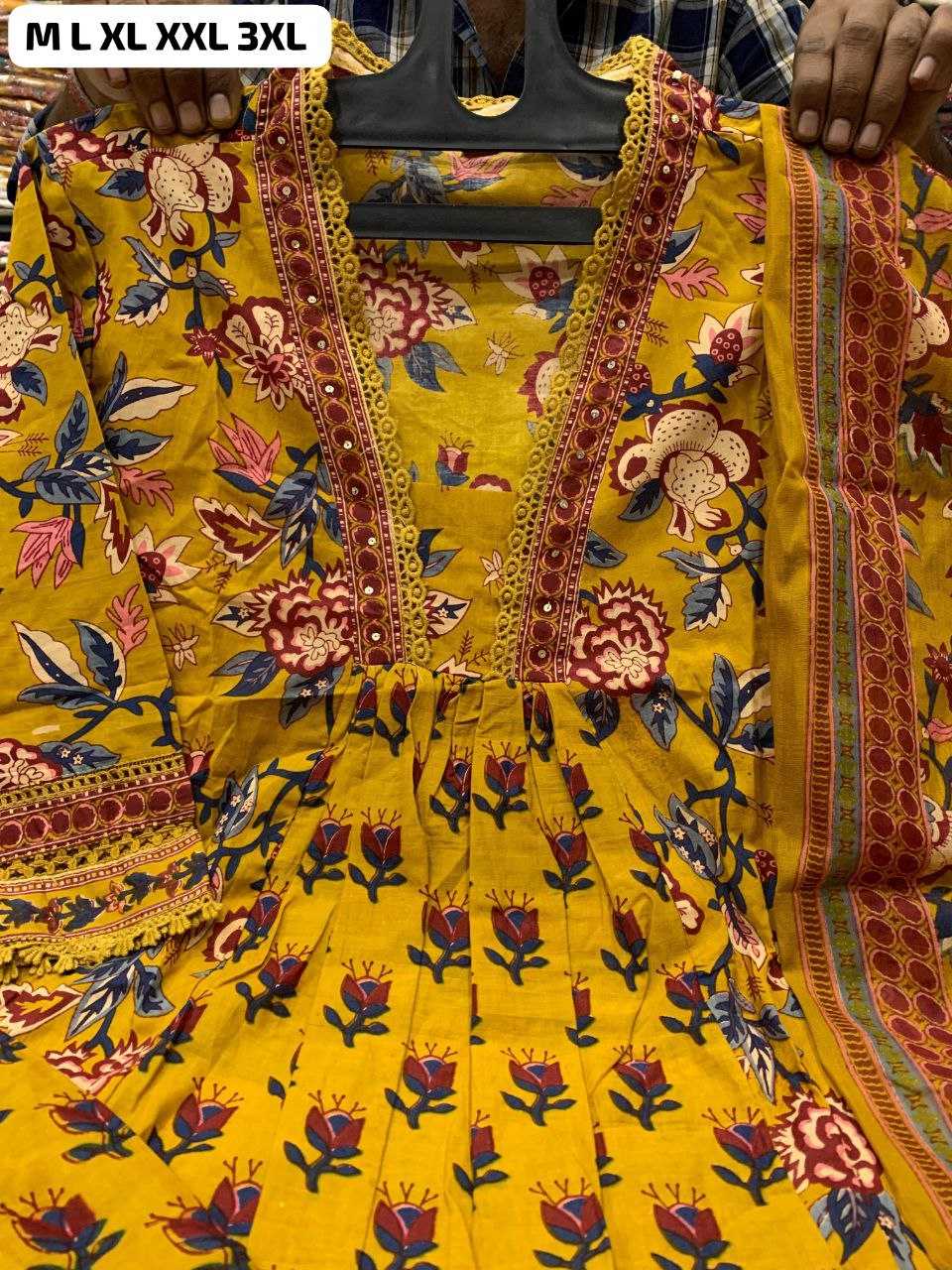Cotton  Anarkali Suit